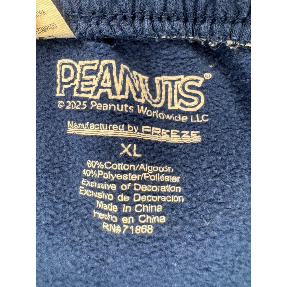 Peanuts Snoopy Wide Leg Baggy Sweatpants Women's XL Blue Embroidered Streetwear - Picture 6 of 6
